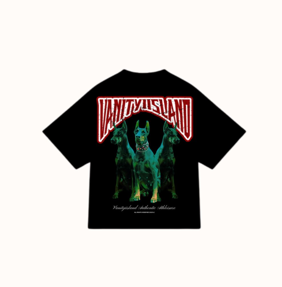 Vanity Island Triple Doberman Graphic T-Shirt